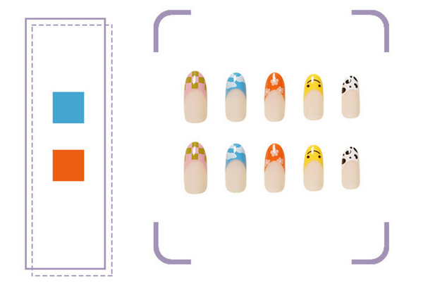 Künstliche selbstklebende Nägel - Smiley