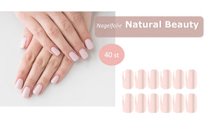 AiN Katy Nagelfolie - Natural Beauty - Nail Wraps - 40 ultra-dünne selbstklebend - french nails - fingernagelfolien selbstklebend - nagelsticker selbstklebend - nägel zum aufkleben