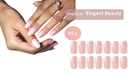 AiN Katy Nagelfolie -Elegant Beauty - Nail Wraps - 40 ultra-dünne selbstklebend - french nails - fingernagelfolien selbstklebend - nagelsticker selbstklebend - nägel zum aufkleben