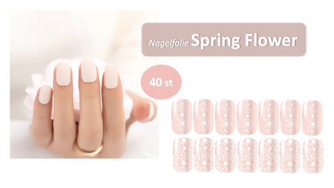 AiN Katy Nagelfolie - Spring Flower - Nail Wraps - 40 ultra-dünne selbstklebend - french nails - fingernagelfolien selbstklebend - nagelsticker selbstklebend - nägel zum aufkleben